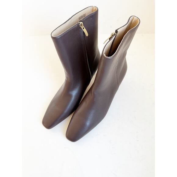 Ann Taylor Leather Skinny Heeled Bootie Boot Brown 8.5 - Picture 3 of 6